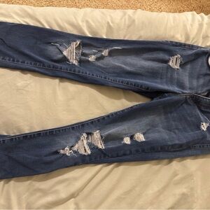Aeropostale High Rise Distressed Blue Jeans